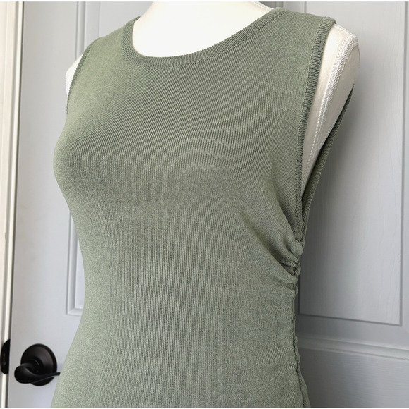 LIONESS Military Minds Ruched Bodycon Mini Dress Sz M Green Party Going Out Club - Picture 6 of 11